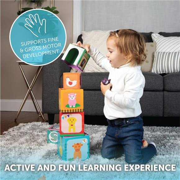 Farm Animal Sorting and Stacking Toys for Toddlers Ages 1-3 - 6 Sets - Picture 3 of 6